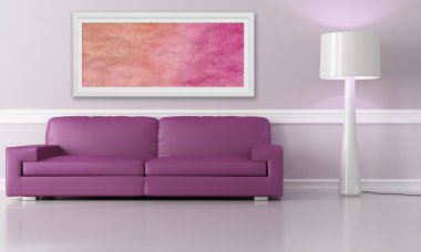 Purple couch clipart