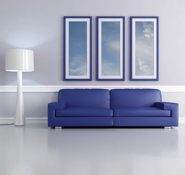Blauwe lounge — Stockfoto