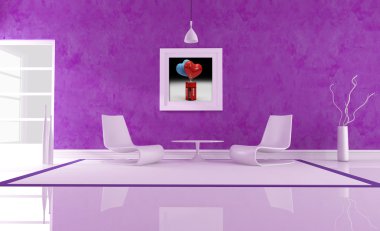 Purple love lounge clipart