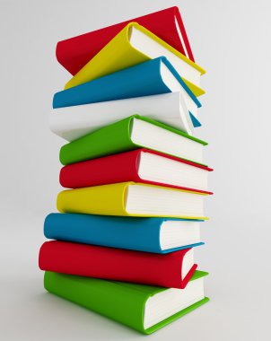 Stack of colored booksBooks clipart
