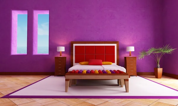 Mediterranean Bedroom — Stock Photo, Image