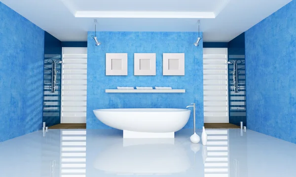 Blaues Badezimmer — Stockfoto