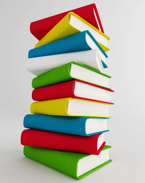 Stos kolorowych booksbooks — Zdjęcie stockowe