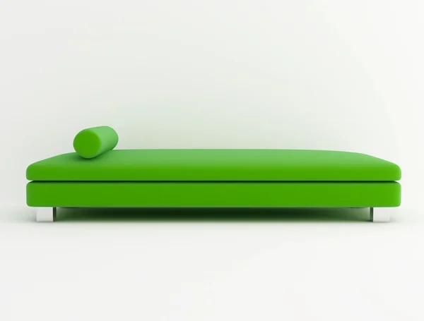 绿色的天鹅绒沙发 — 图库照片