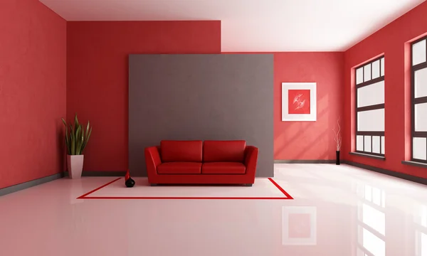 Salão vermelho e marrom — Fotografia de Stock