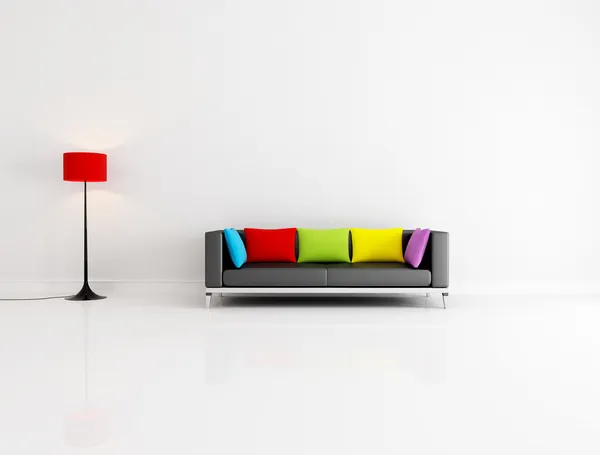 Bílá obývací pokoj — Stock fotografie