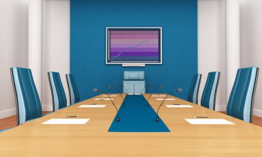 Blue boardroom clipart