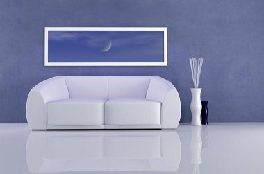 Deep blue interior clipart