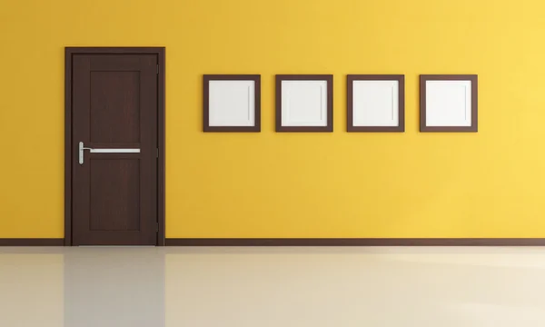 空の黄色の部屋 — ストック写真