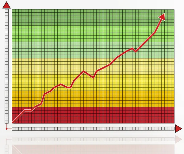 Colored business graph — Stock Photo, Image
