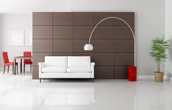 Modernes Wohnzimmer Mit Essecke Rendering — Stockfoto