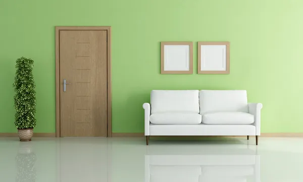 Green modern interior — Stock Photo, Image