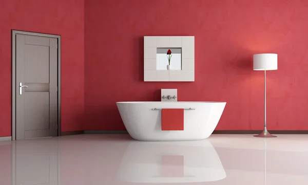 红色浴室 — 图库照片