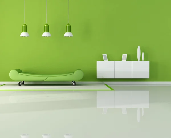 Groene woonkamer — Stockfoto