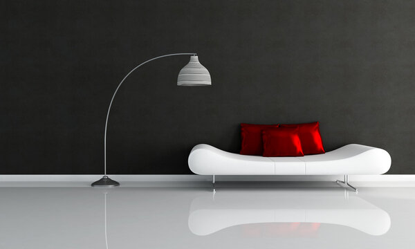 Черно-белый минималистский лаундж
