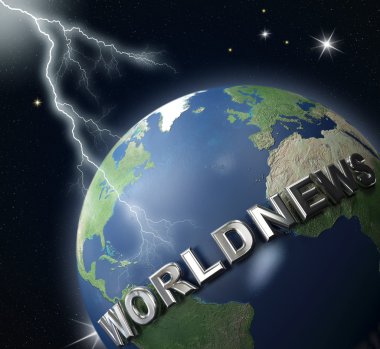 World news logo clipart