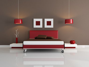 Contemporary bedroom clipart