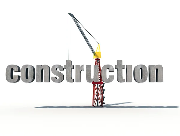 Construction Logo White Background — Stock Photo, Image
