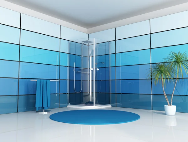 蓝色浴室 — 图库照片
