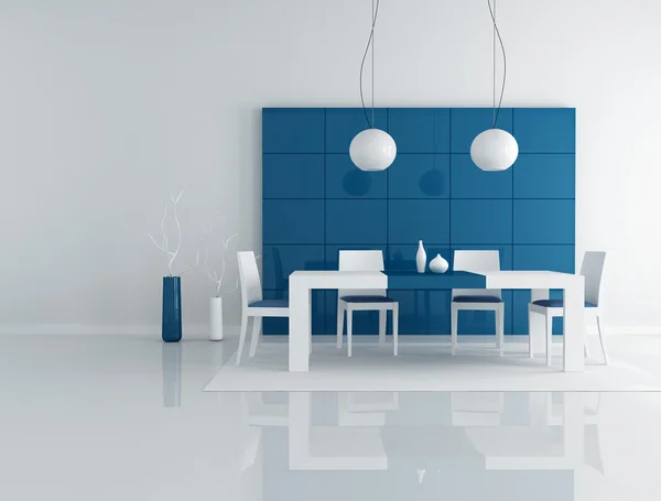 stock image Blue dining room