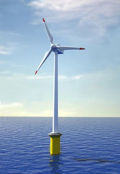Turbina eólica mar adentro — Foto de Stock