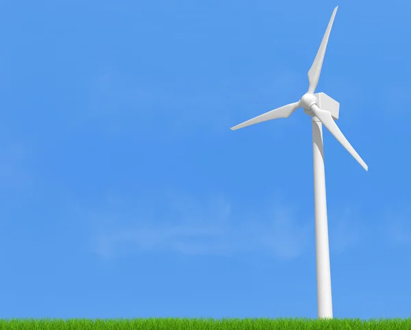 Единая ветряная турбина — стоковое фото