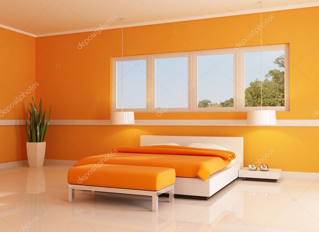 moderne oranje slaapkamer — Stockfoto © archideaphoto #4947154 moderne oranje slaapkamer — Stockfoto © archideaphoto #4947154
