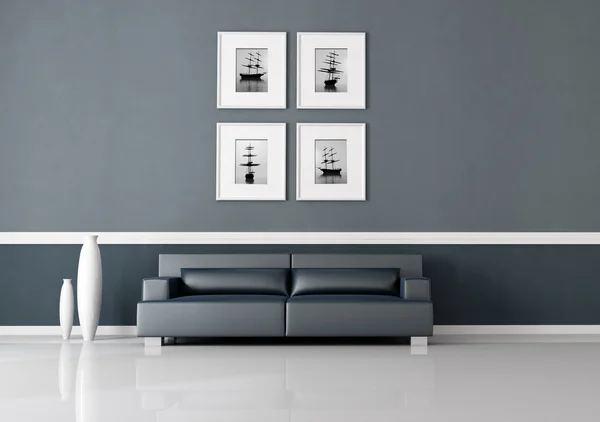 Blå moderna lounge — Stockfoto