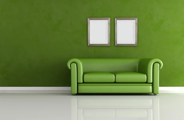 Klassisch grünes Interieur — Stockfoto