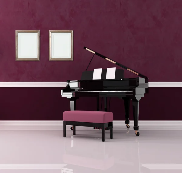 Purple music room — Stock Photo, Image