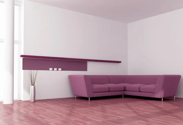 Nowoczesne wnętrza fioletowy — Zdjęcie stockowe