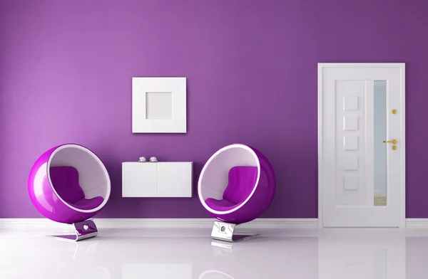 Ingresso Colorato Casa Con Poltrona Moda Rendering — Foto Stock