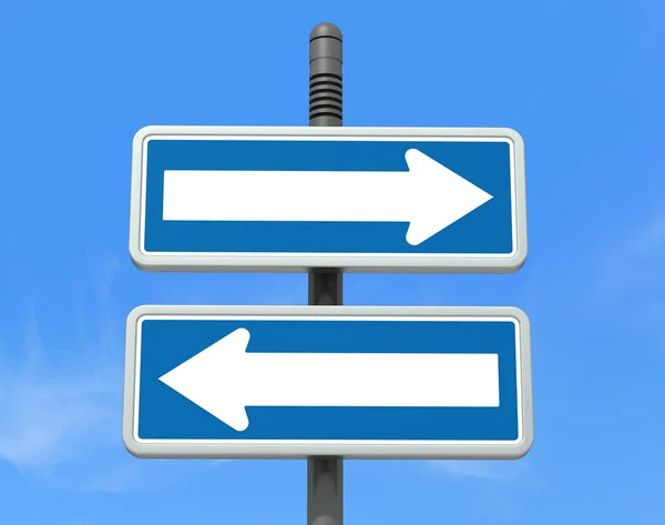 Right or left directional signpost — Stock Photo, Image