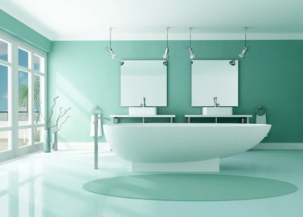 Сучасна ванна кімната класу люкс — стокове фото
