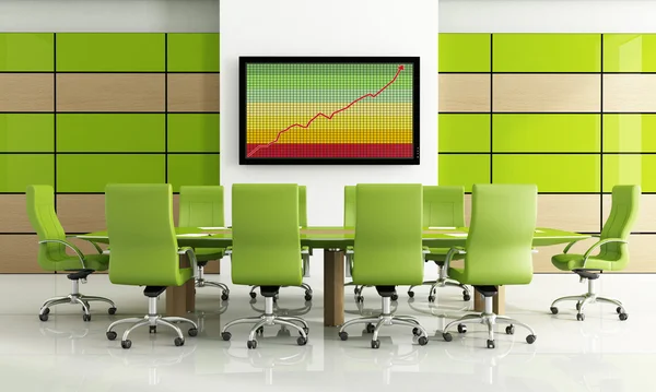 Green meeting room — Stock Photo, Image
