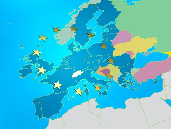 欧州連合の地図 — ストック写真