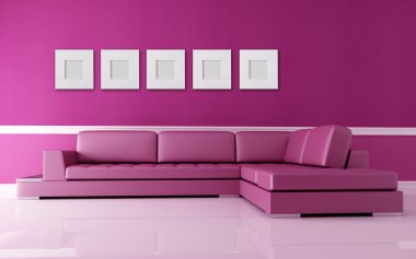 Pink living room clipart