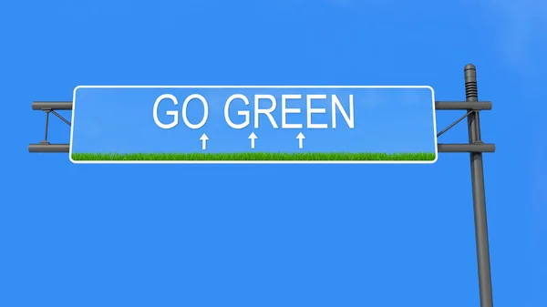 Przejdź zielony znak — Zdjęcie stockowe