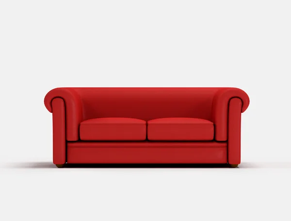 Sofá clássico vermelho — Fotografia de Stock
