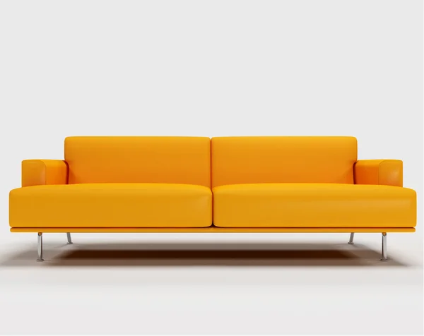 3d 橙色沙发 — 图库照片