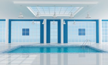 Empty luxury resort swimming pool clipart