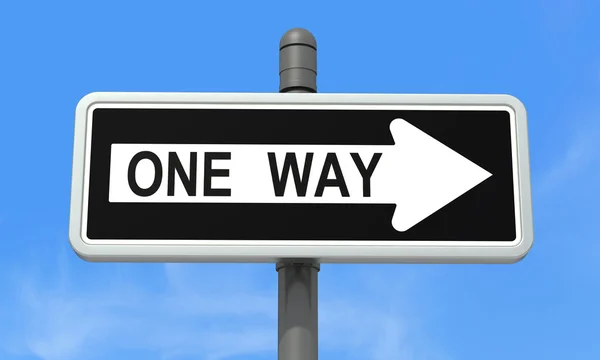 One-way sign — Stock Photo, Image