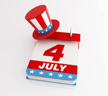 Fourth of july calendar clipart