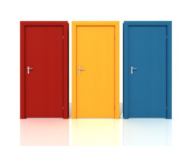 Colored doors clipart