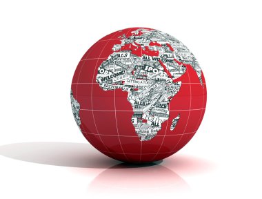 World news - europe and africa version clipart