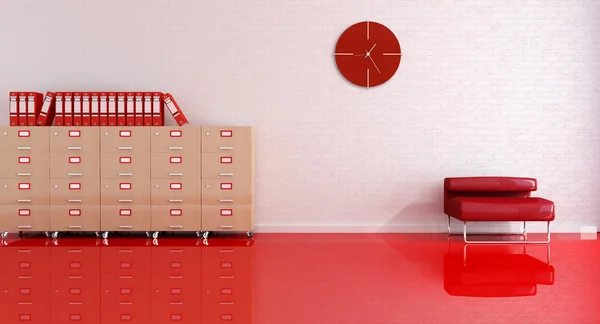 Roter Büroempfang — Stockfoto