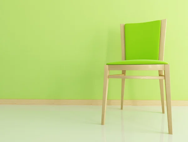 Green wooden chair — Stock Photo, Image