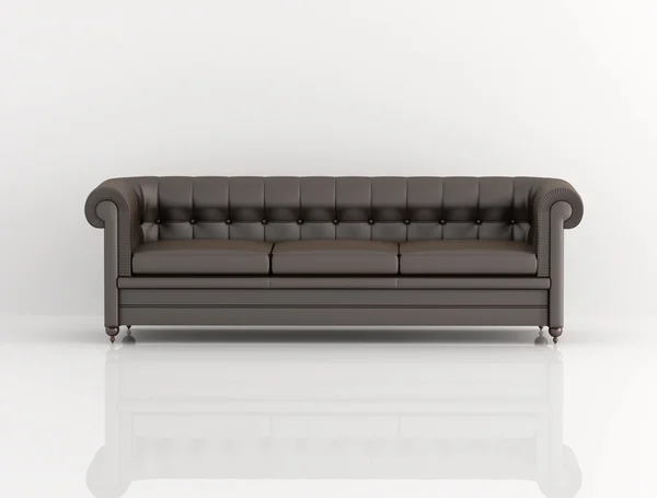 Brown classic sofa — Stock Photo, Image