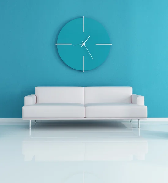 Blauwe modern interieur — Stockfoto