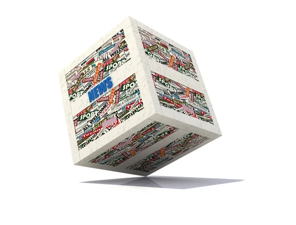 Cube news versione colorata — Foto Stock